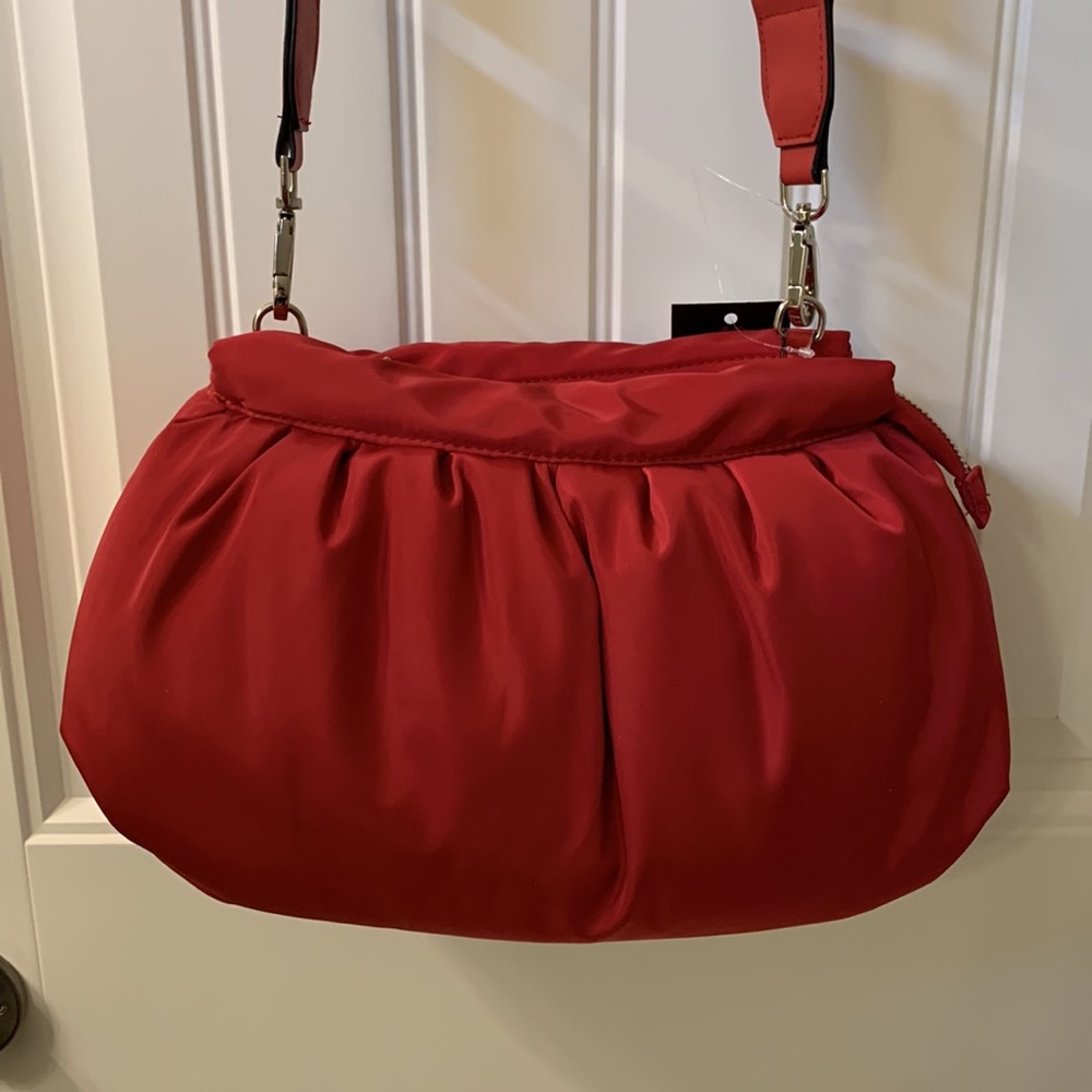 Steve Madden Puffy Dumpling Clutch Red Crossbody